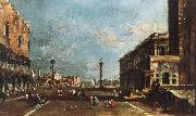 GUARDI, Francesco View of Piazzetta San Marco towards the San Giorgio Maggiore sdg painting